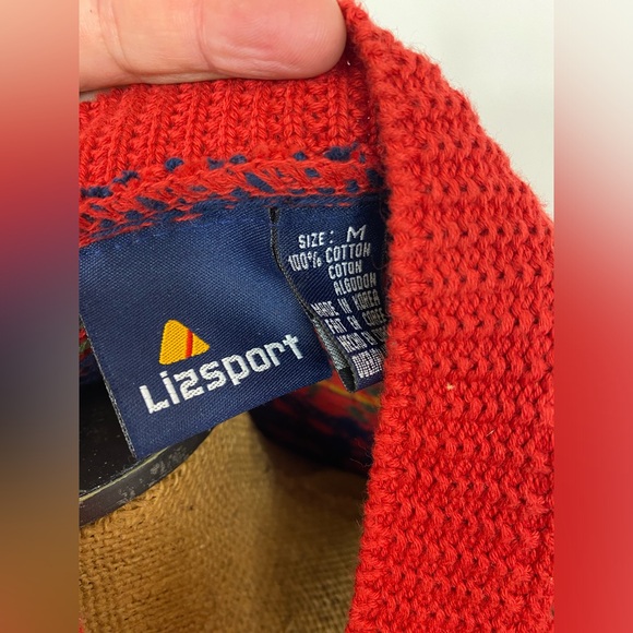 Vintage Women’s Liz Sport M Classic Plaid Long Sweater Vest Button Front 90’ - Picture 10 of 16